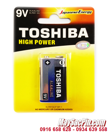 Pin Toshiba 6LR61GCP-BP1; Pin 9v Alkaline Toshiba 6LR61GCP-BP1 chính hãng _ Vỉ 1viên